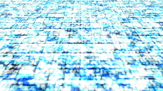 Abstrakt-geometrische-Square-Box-Perspektive-Ansicht-blau-leuchtende-Muster-Hintergrund-bewegen,-nahtlose-Schleife-Animation-4K