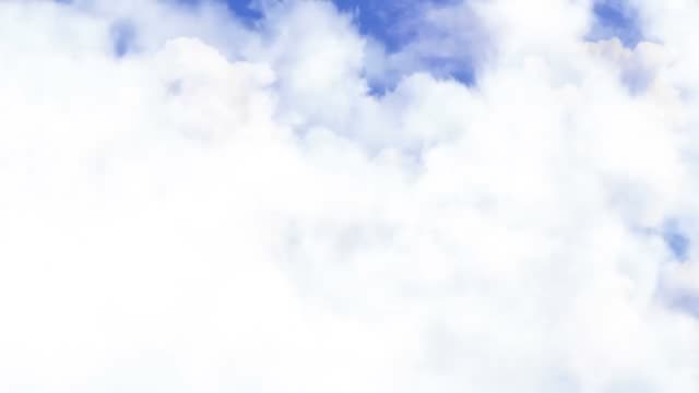 Geschwollenen-Wolken-Flug-durch
