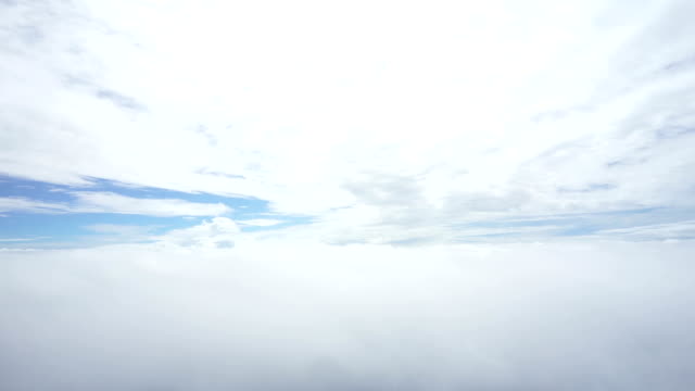 View-from-the-window-of-the-plane-flying-above-the-clouds