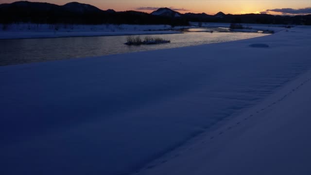 Dramatic-Sunset-Winter-scene-Time-Lapse-4k-resolution-footage
