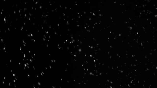Fallende-Schneeflocken-auf-schwarzem-Hintergrund