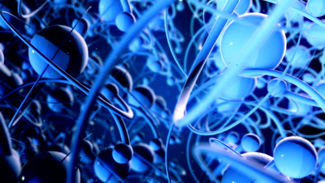 Abstrakte-CGI-Motion-Graphics-und-blau-Hintergrund