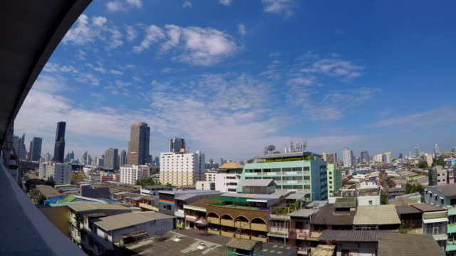 Tiempo-transcurrido-Skyline-Bangkok,-Tailandia