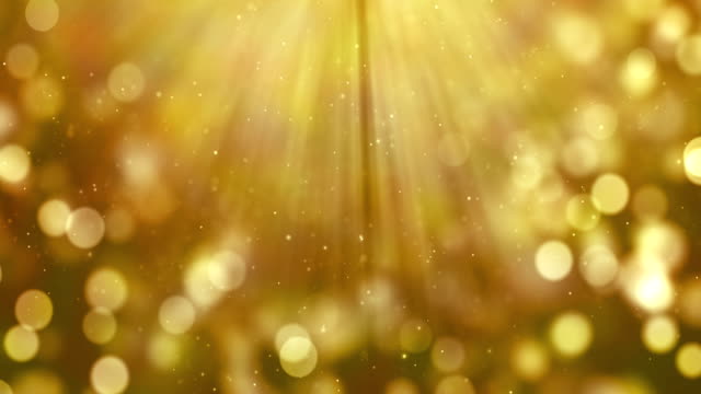warme-Goldfarbe-lichtstarke-Objektiv-Flare-strahlen-Licht-Bewegung-mit-Bokeh-fließenden-Bewegung-auf-schwarzen-und-goldenen-Hintergrund-für-Filmtitel-und-überlagern,-Holiday-happy-New-Year-und-Valentinstag-Liebe