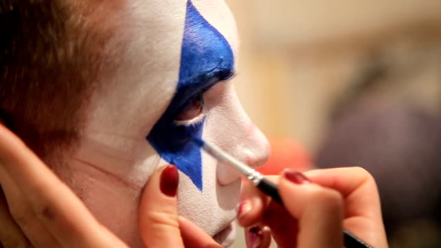 Makeup-artist-at-work-applying-halloween-makeup