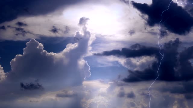 Blitz-stürmischen-Wolken-Zeitraffer