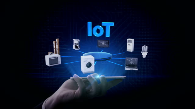 Elevación-smartphone-'IoT'-conexión-monitor,-microondas,-bombilla-de-luz,-lavadora,-aire-acondicionado,-audio,-pote-del-café,-smart-Home-Appliances-4-película-de-k.