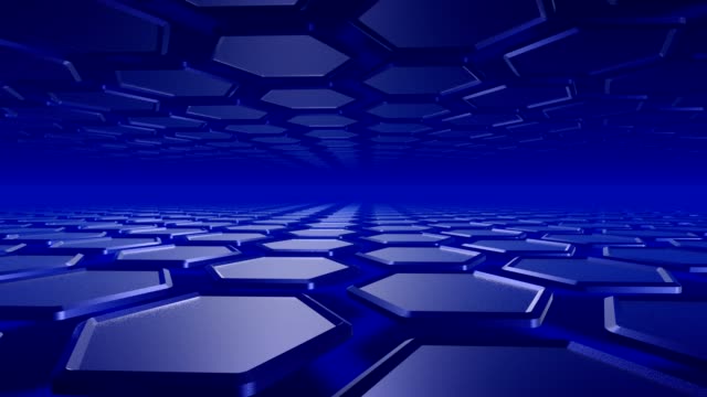 Hexagon-infinity-texture-blue-in-fog.--Uhd-4k-background,-backdrop-texture