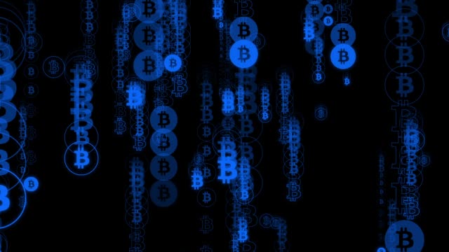 Código-bitcoin-azul