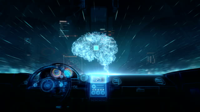 Dentro-de-los-futuros-coches-híbridos,-Brain-conecta-líneas-digitales,-inteligencia-artificial.
