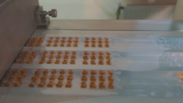 Proceso-de-fabricación-de-tabletas.-Interior-industrial-en-una-fábrica-farmacéutica.-Embalaje-de-blísters-de-comprimidos.