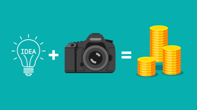Erhalt-des-Einkommens-von-Realisierung-der-kreativen-Idee-des-Fotografen,-Künstler-und-Kameramann