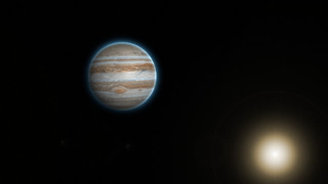 Animierter-Sonnenaufgang-am-Planeten-Jupiter.-3D-Animation.