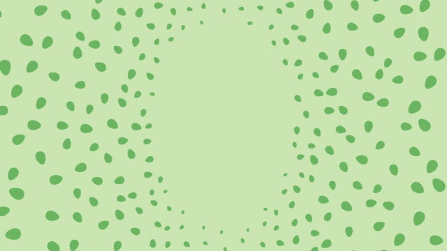 Pastel-verde-Animación-gráfica-huevo-de-Pascua,-aislada-en-fondo-verde-con-máscara-alfa
