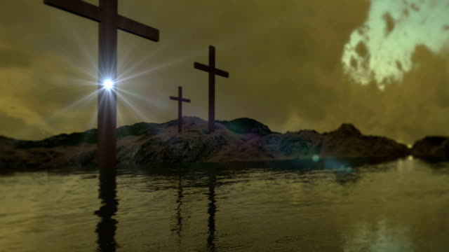 three-crosses-in-the-water-with-optical-flares