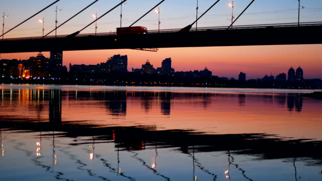Sunset-river-bridge-city