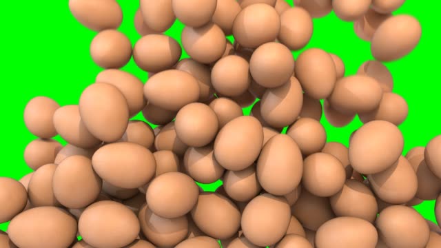 Eiern-füllen-Übergang-Essen-Frühstück-Huhn-zusammengesetzte-Overlay-Bildschirmelement-4K