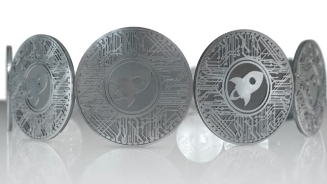 Moneda-estelar-XLM-blockchain-cryptocurrency-altcoin-3D-Render