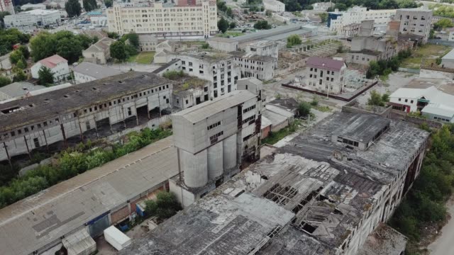 Aerial-view-of-the-largest-abandoned-factory.