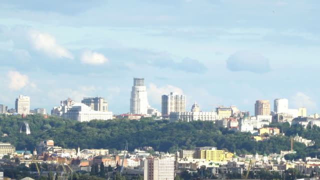 Panorama-de-timelapse-de-centro-de-la-ciudad-de-Kiev