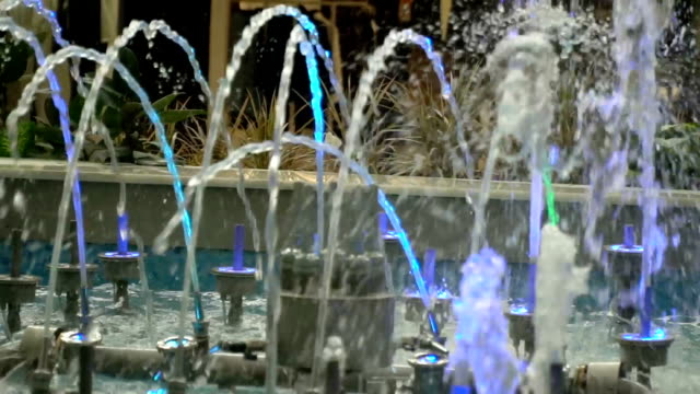 Colored-fountains-in-the-mall.