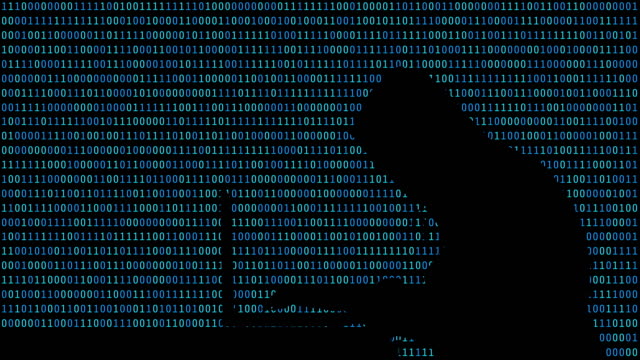 Hacker-typing-on-a-laptop-with-01-or-binary-numbers-on-the-computer-screen-on-monitor-background-matrix,-Digital-data-code-in-security-technology-concept.-Human-shape-abstract-illustration
