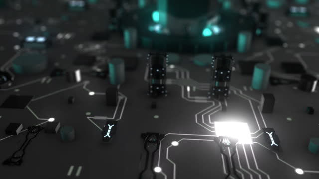 Electronicboard-Prozessoren-arbeiten-futuristisch