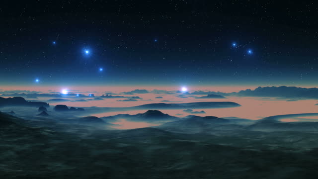 UFOs-über-sumpfige-Landschaft-fliegen