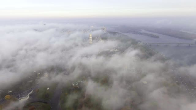 Aerial-view-Kiev-Pechersk-Lavra-in-autumn,-Kiev-,-Ukraine.