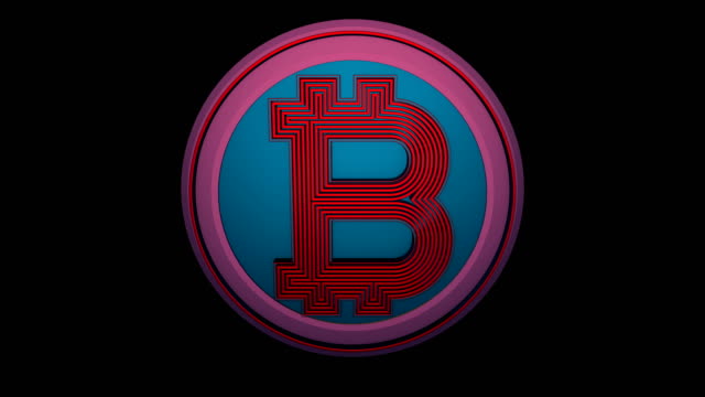 Bitcoin-blau-und-rot