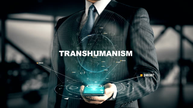 Geschäftsmann-mit-Transhumanismus