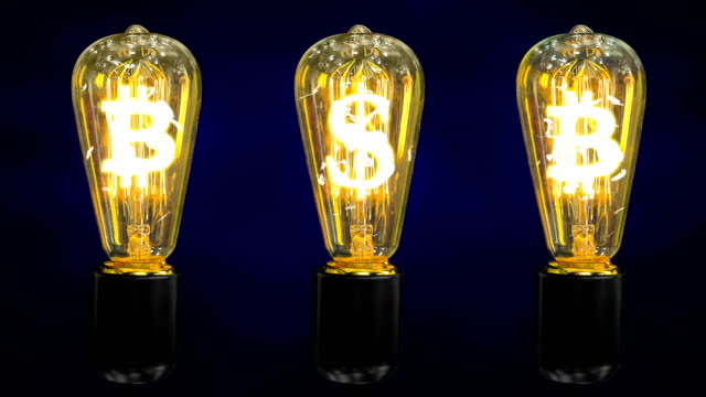 Lamps-that-glow-symbols-of-world-currencies.