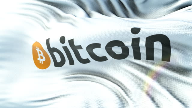 BITCOIN-flag-waving-on-sun.-Seamless-loop-with-highly-detailed-fabric-texture.-Loop-ready-in-4k-resolution.