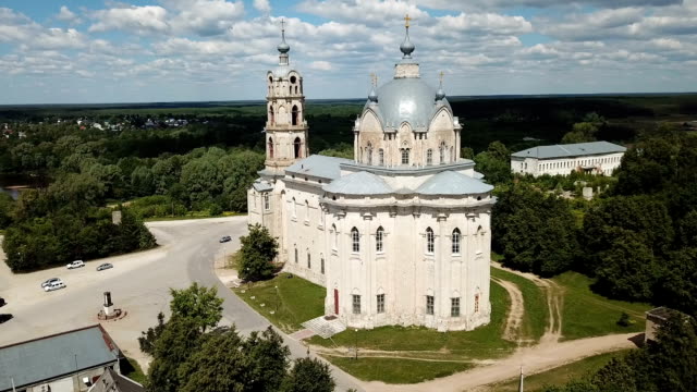 View-of--white-stone-Orthodox-church-of-Life-Giving-Trinity