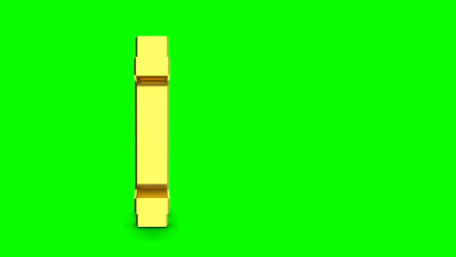 Goldene-Bitcoin-Sign.-Zyklische-Animation-von-einem-rotierenden-goldenen-Schild-Bitcoin-auf-grünem-Hintergrund.