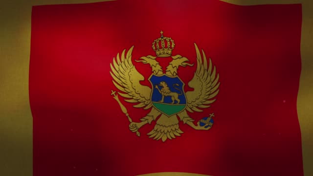 Montenegro-National-Flag---Waving