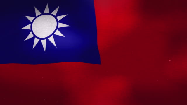 Taiwán-bandera-nacional-agitando