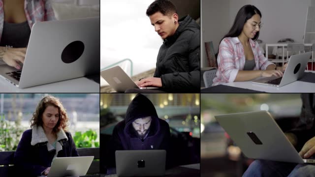 Collage-of-people-typing-on-laptop-outside-and-inside