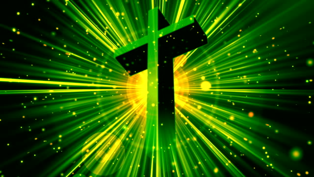 Divine-Worship-Cross-Green-Loopable-Background