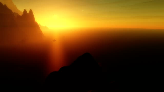 Luftzeituppe-3D-Animation-zeigt-eine-Landschaft-eines-Exoplaneten-mit-erdähnlichen-Eigenschaften