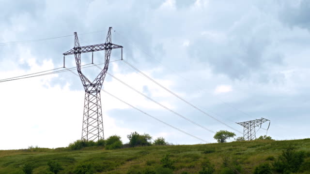 High-voltage-tower-sky