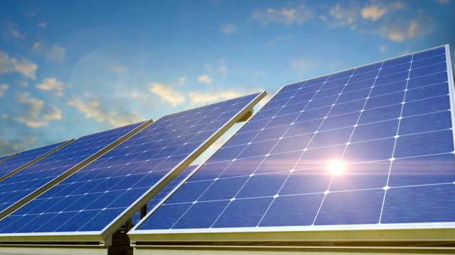 Grüne-Stromerzeugung-durch-Sonnenkollektoren.-Schleife
