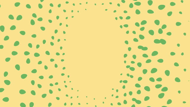 Green-pastel-Easter-egg-graphic-animation-isolated-on-yellow-background-with-alpha-mask