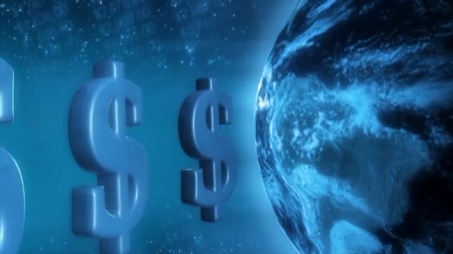 Geld-Dollar-blauen-Globus-Erde