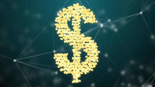 Dollar-Geld-Blockchain-kryptowährung-Digitalnetz-für-Geld