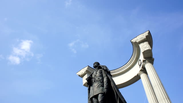 Monument-to-Emperor-Alexander-II-against-sky