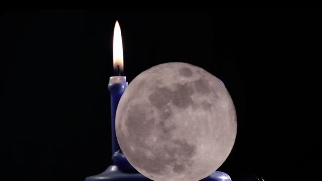 Moon-and-candle-and-number-13