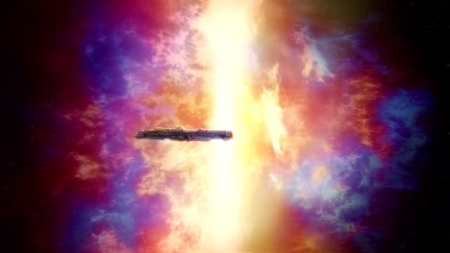 Nave-espacial-cerca-de-enorme-colorido-Nexus