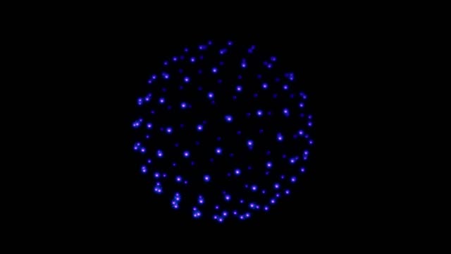 Esfera-de-rotación-abstracta-de-una-cuadrícula-de-luces
