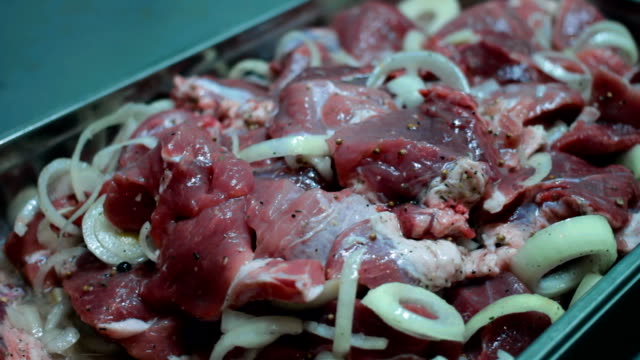 Carne-con-cebollas-para-freír-en-fuego-o-carbón-en-salsa-marinada-con-especias
